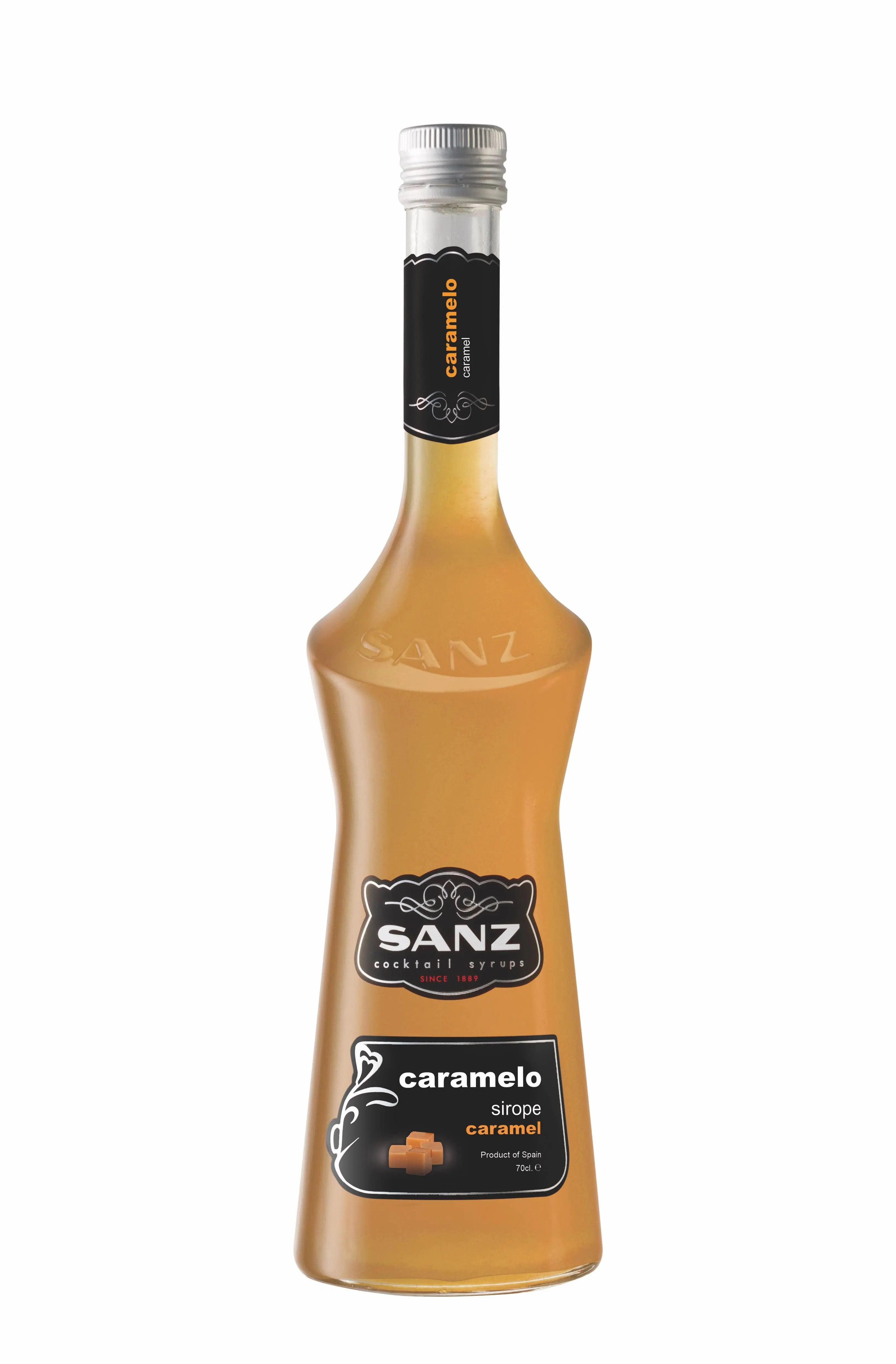 Caramel syrup Sanz, syrup for coffee and cocktails. Alcohol-free.0.7l
