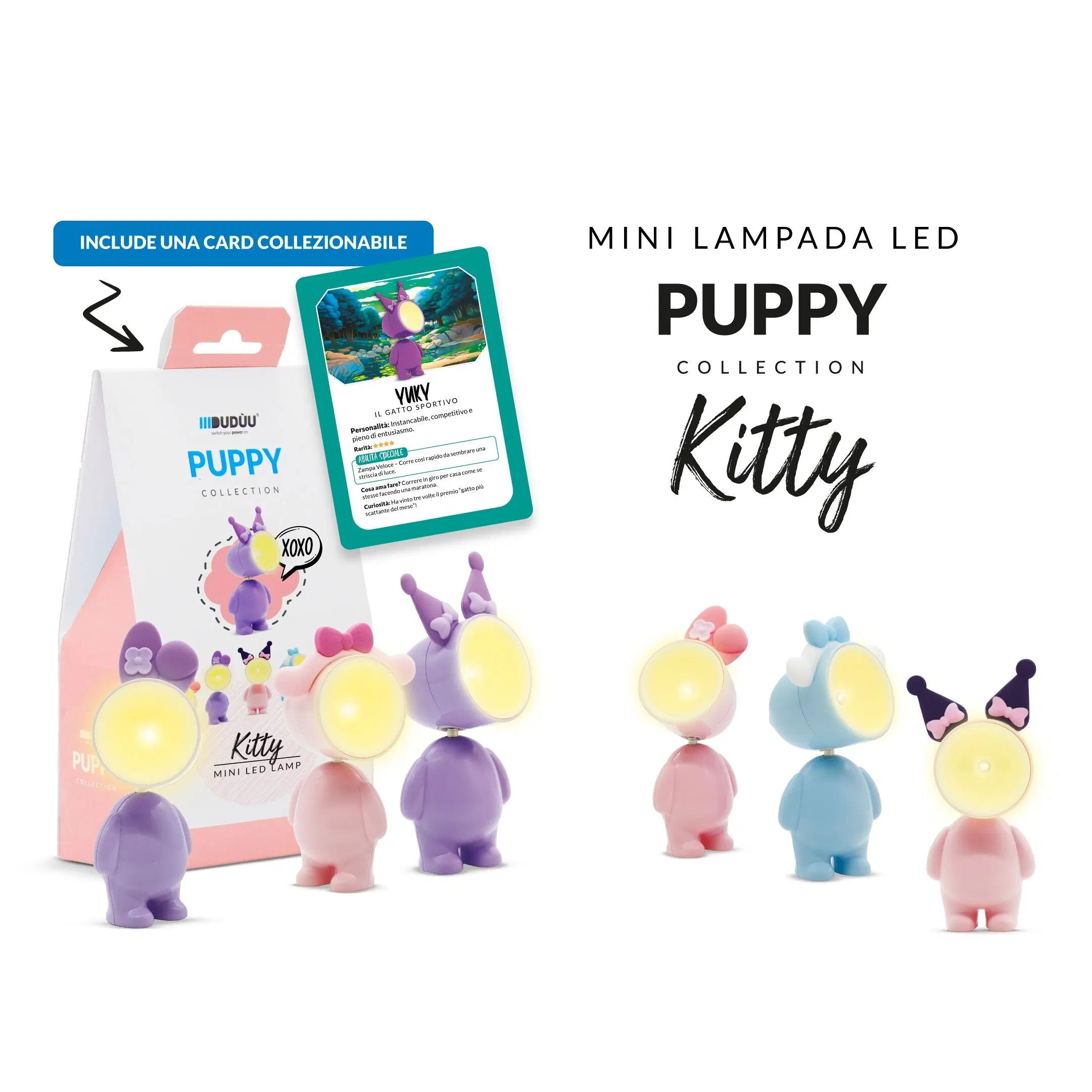 Mini-Leselampe Puppy Collection Kitty von Duduu