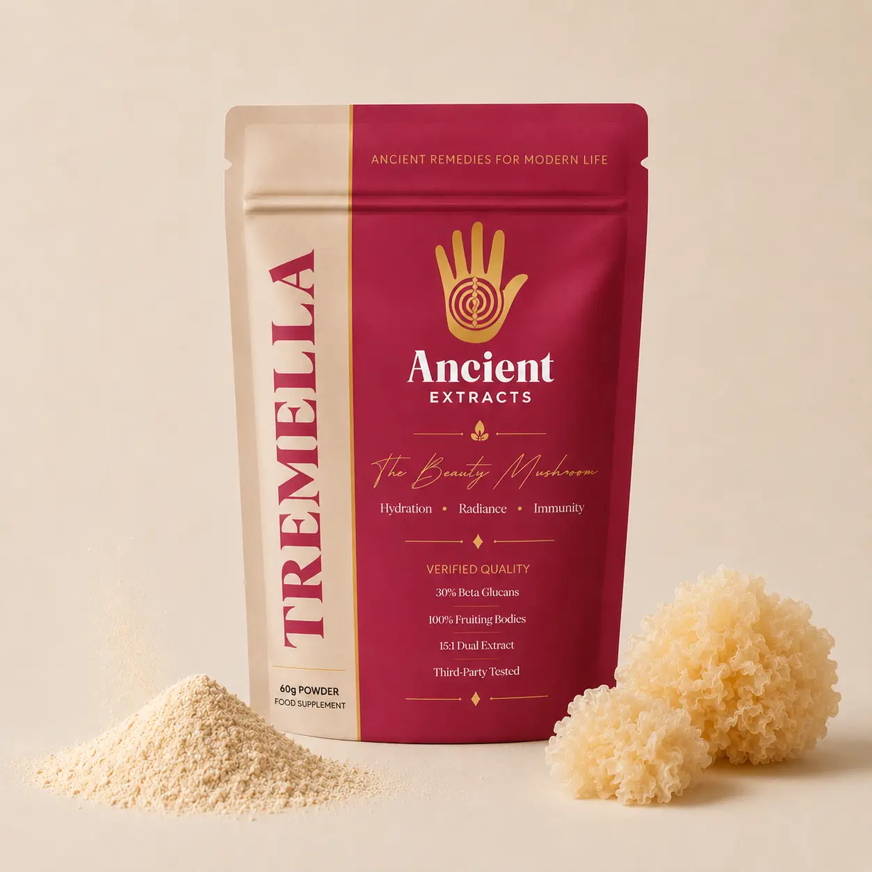 Ancient Extracts Tremella Extract Powder | Skin and Hair Support | 60 Servings