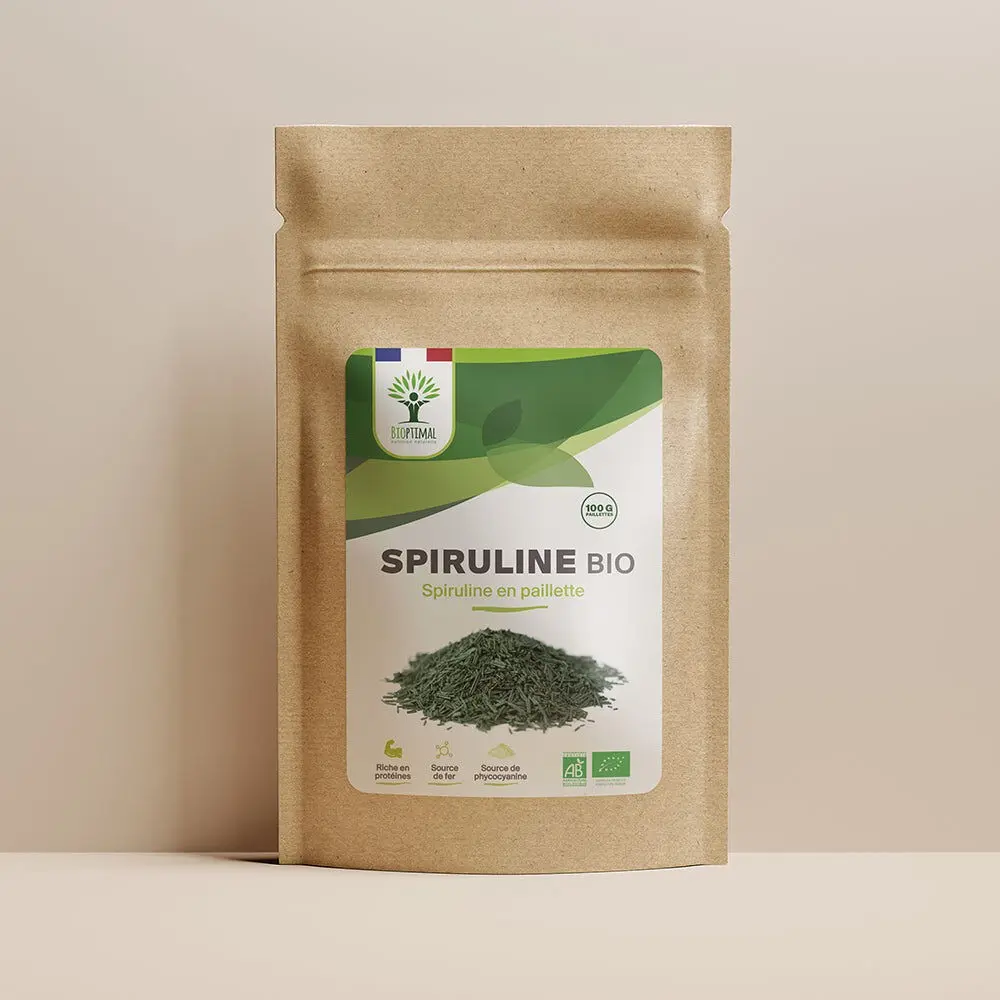 Spiruline bio paillettes -  Bioptimal