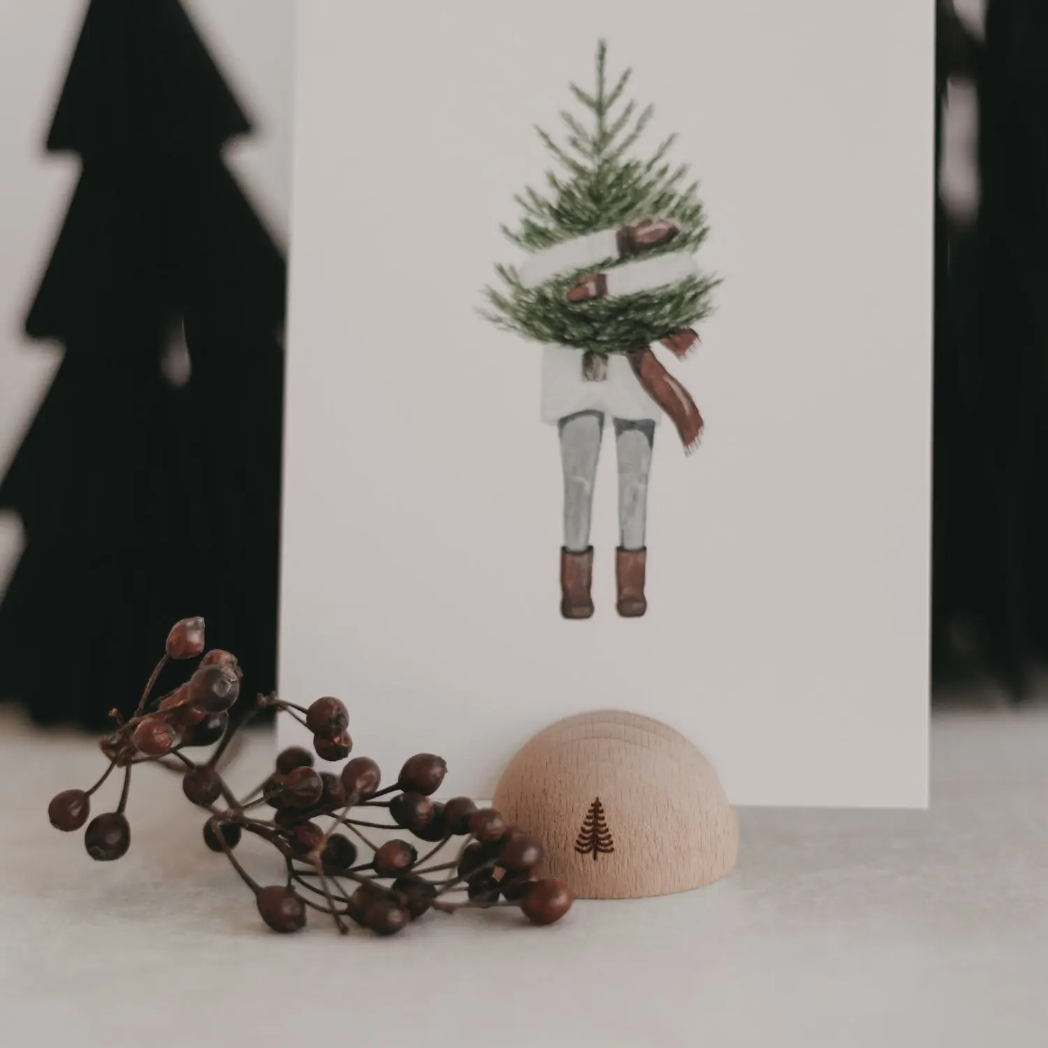 Semi-circular card stand fir (PU = 6 pcs)