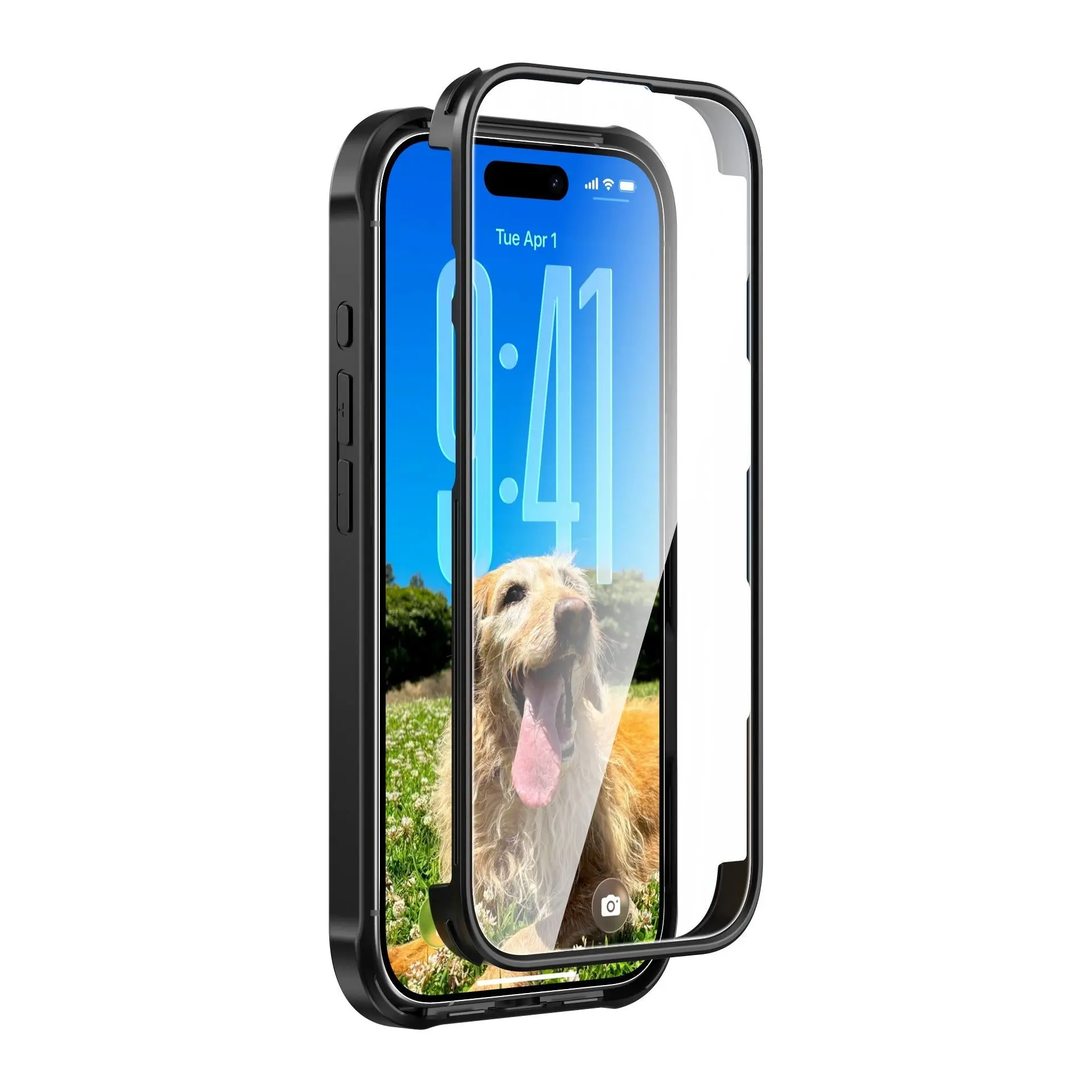 Vetro temperato nero a copertura totale per iPhone 17