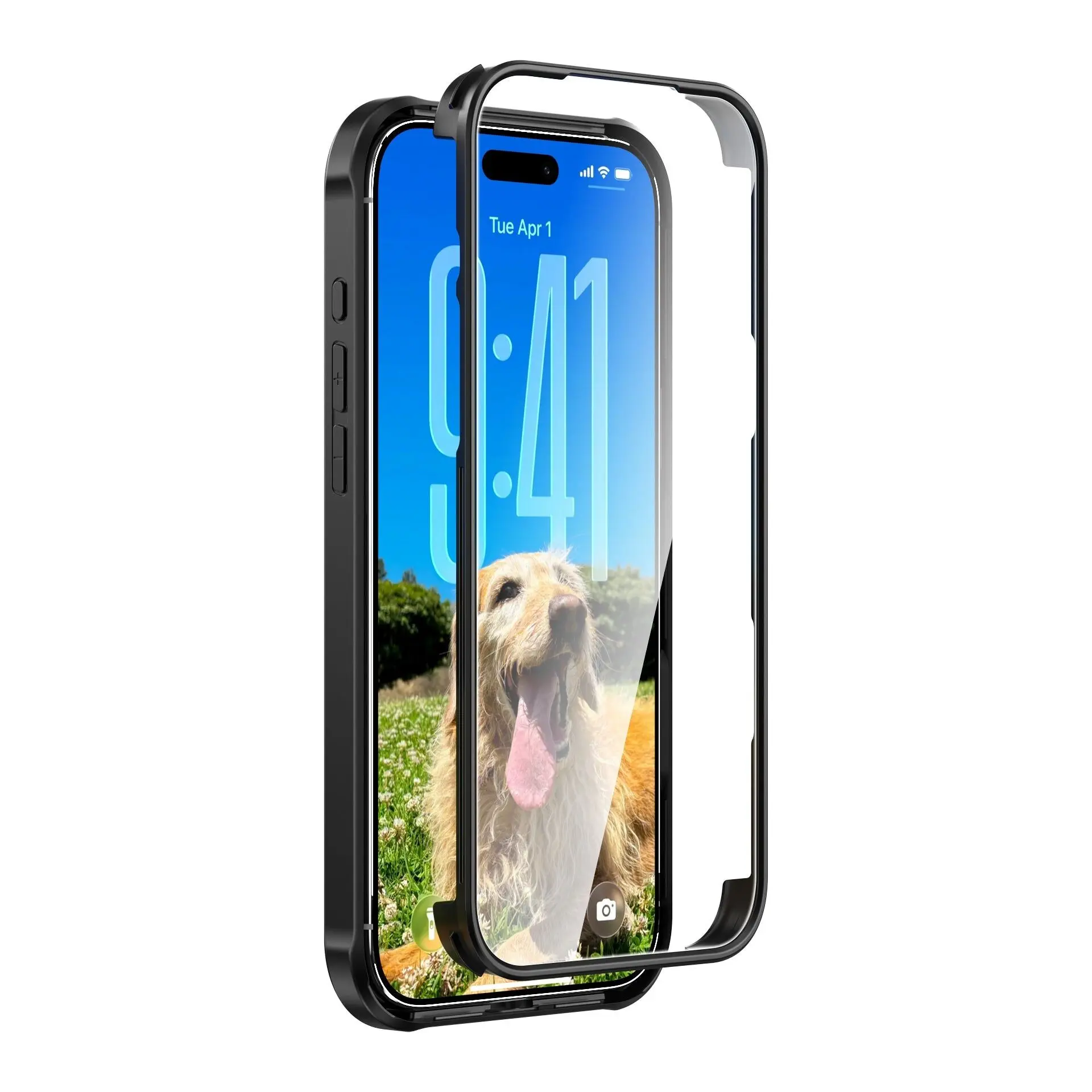 Vetro temperato a copertura totale nero per iPhone 17 Pro Max