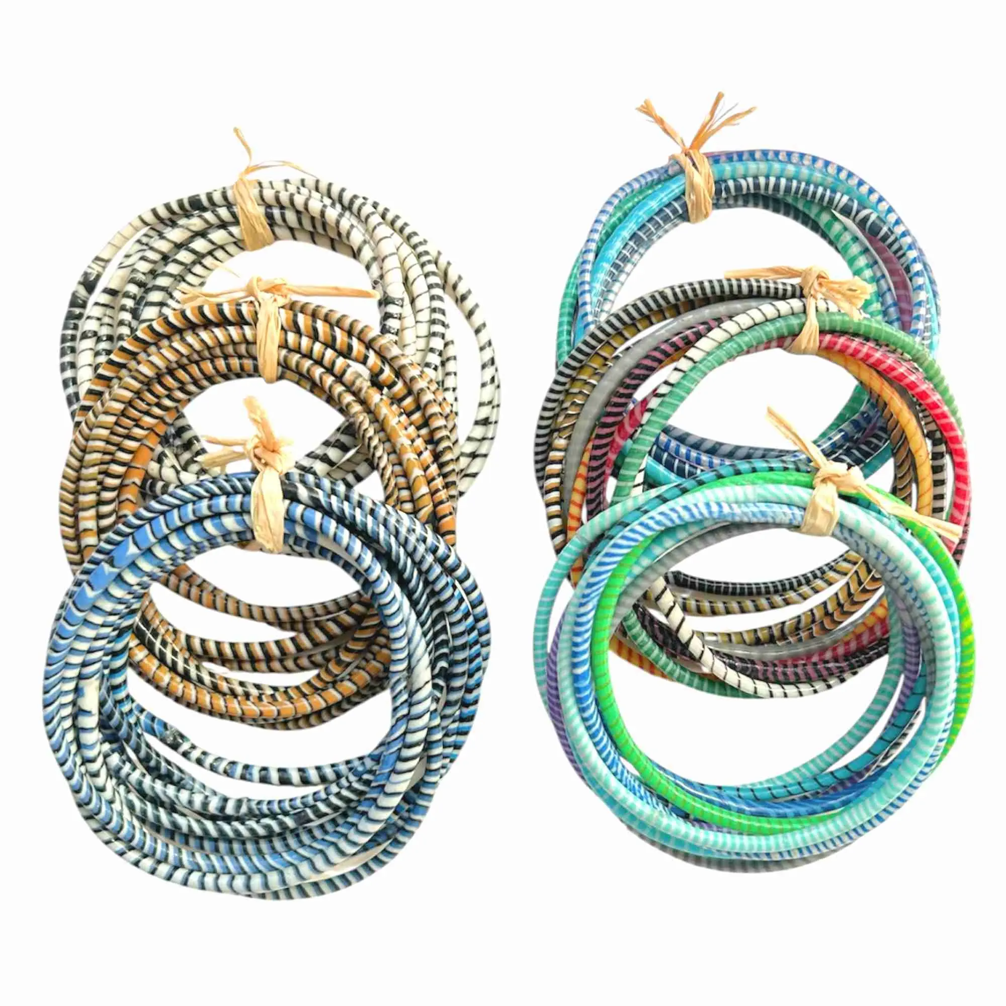 Pack of 6 lots of 10 waterproof bracelets - Multicolored