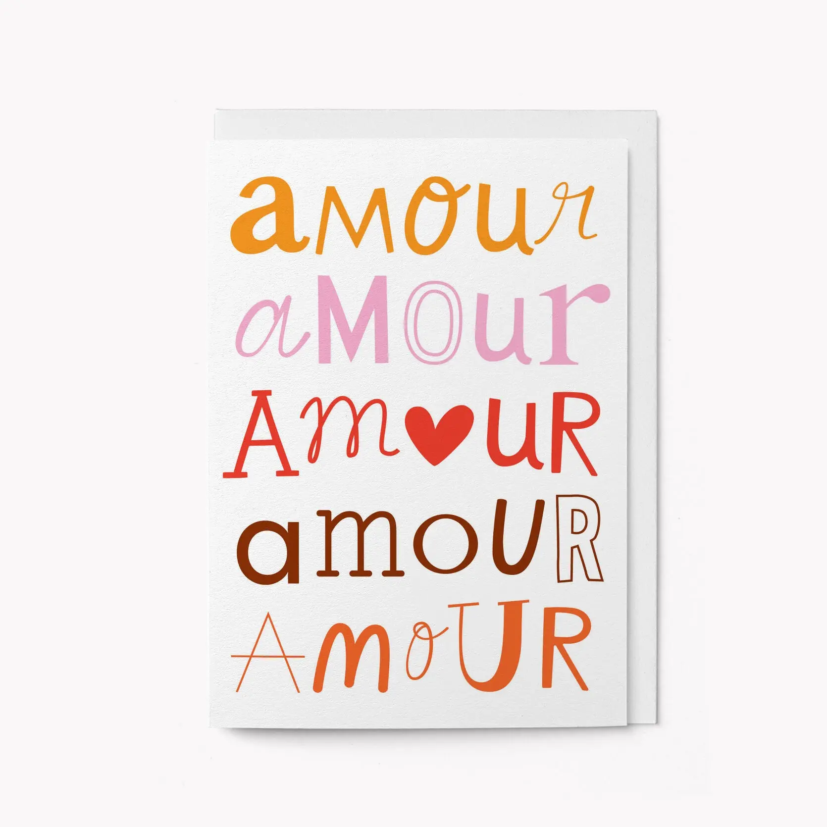 Amour amour - Love card