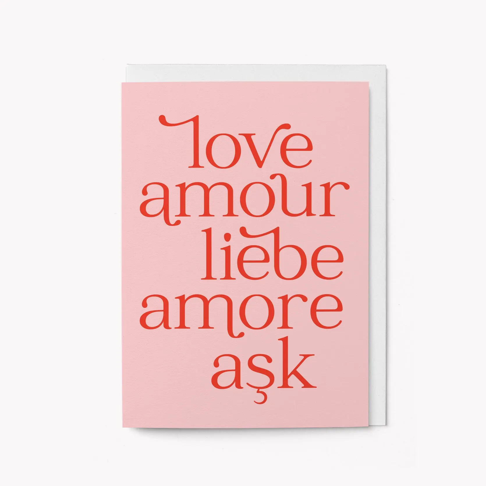 Love, amour, liebe - Valentine's Day card
