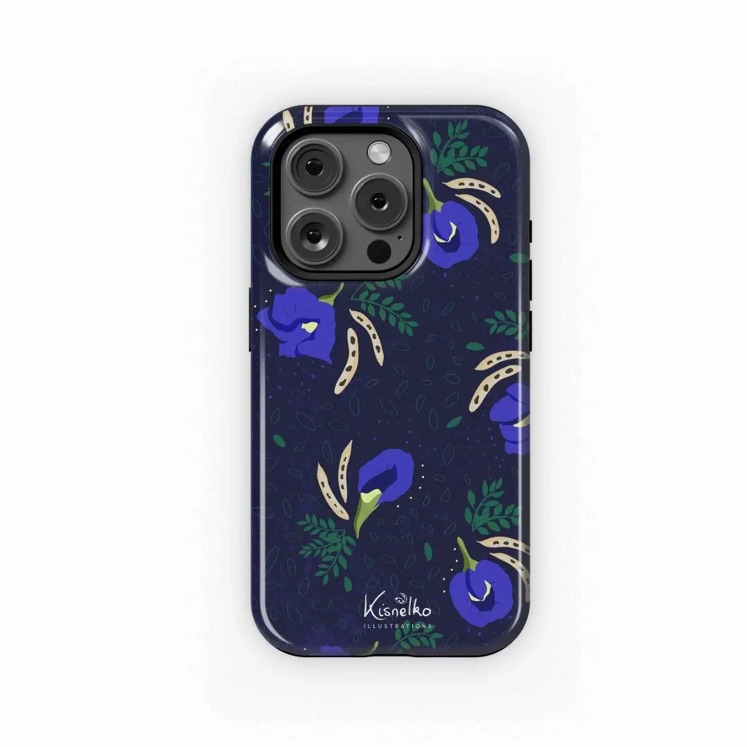 Coque de téléphone Clitoria Bleu