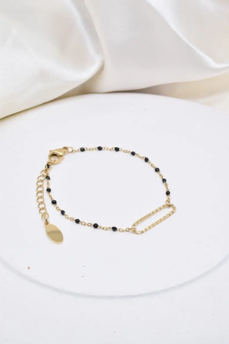Bracelet émail en acier inoxydable - BR210257OR-NO