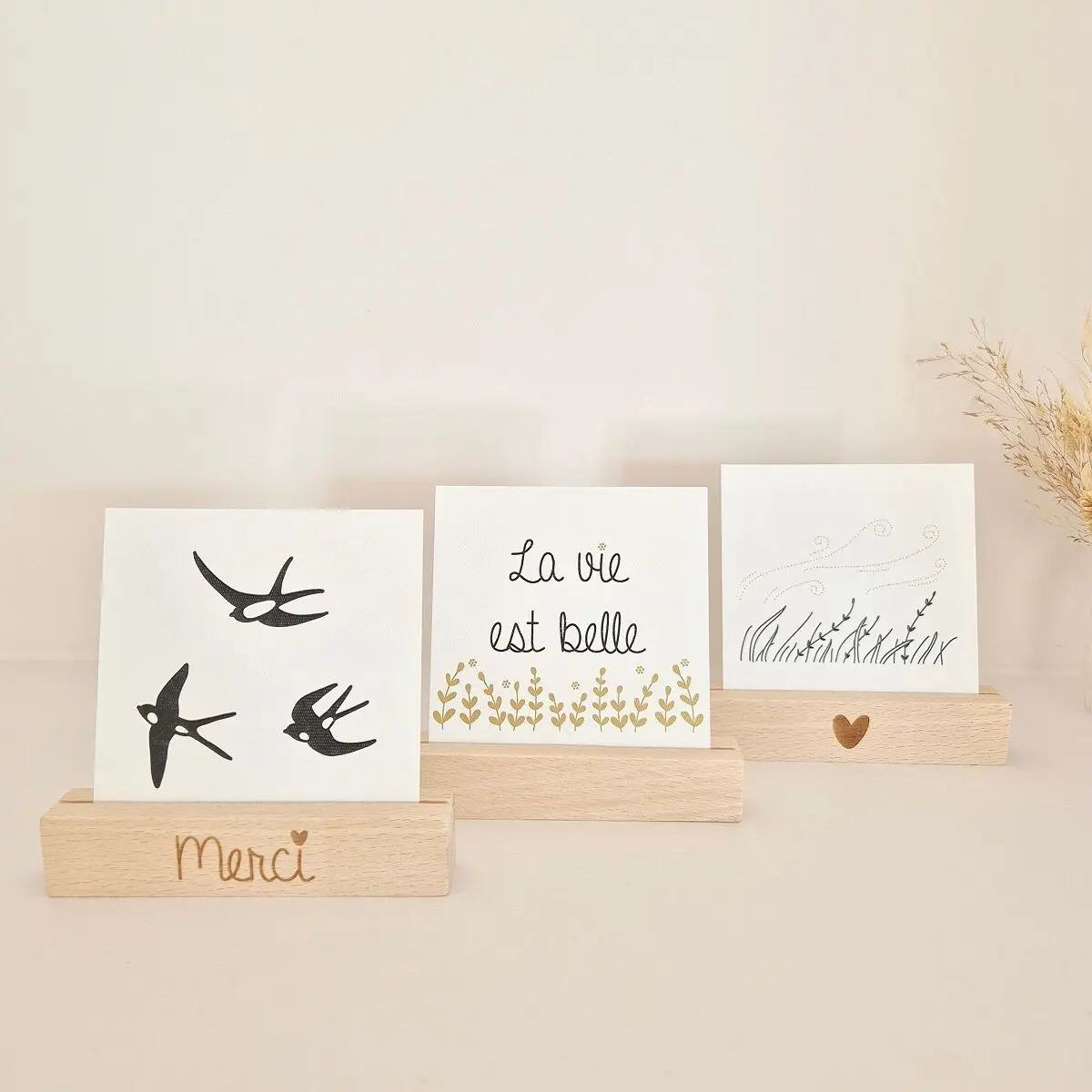 Porte carte en bois