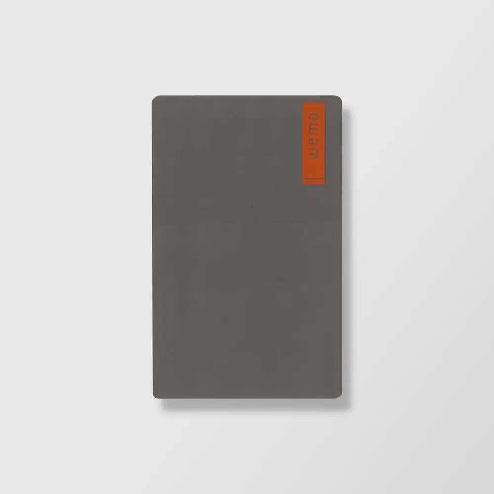 Mémo Note Gris foncé réutilisable Pad type S / Wemo : son revêtement de surface est spécial pour la réécriture au stylo à bille : 3R, Réécriture, Réutilisable, Résistant.