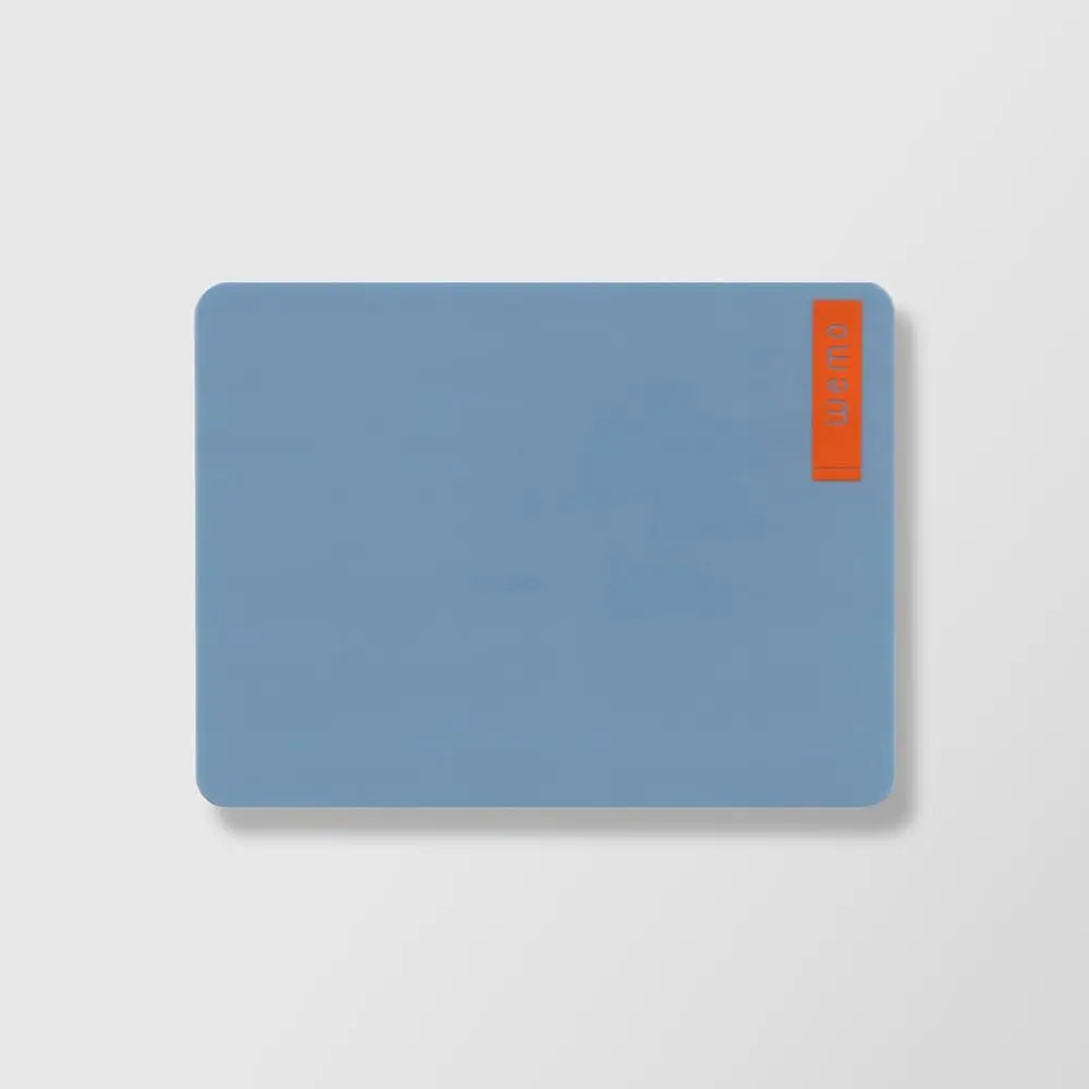 Mémo Note Bleu (Blue) réutilisable Pad type M / Wemo : son revêtement de surface est spécial pour la réécriture au stylo à bille : 3R, Réécriture, Réutilisable, Résistant.