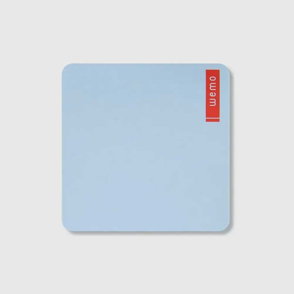 Mémo Note Pastel Bleu (Pastel Blue) réutilisable Pad type ver.2 / Wemo : son revêtement de surface est spécial pour la réécriture au stylo à bille : 3R, Réécriture, Réutilisable, Résistant.