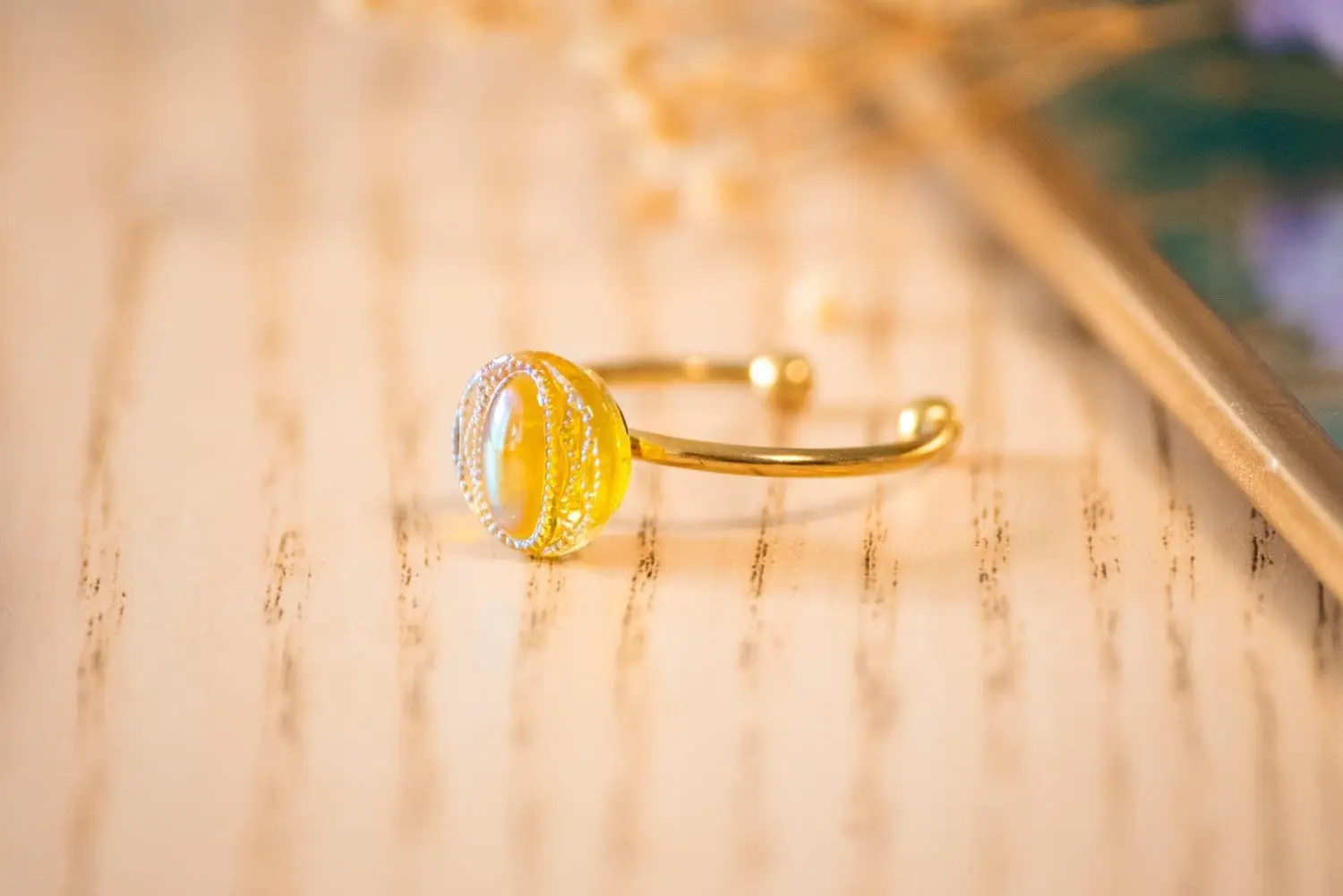 Candice yellow thin ring