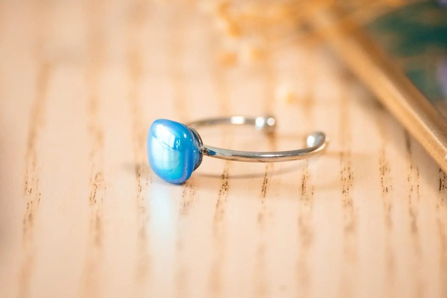 Doris blue thin ring