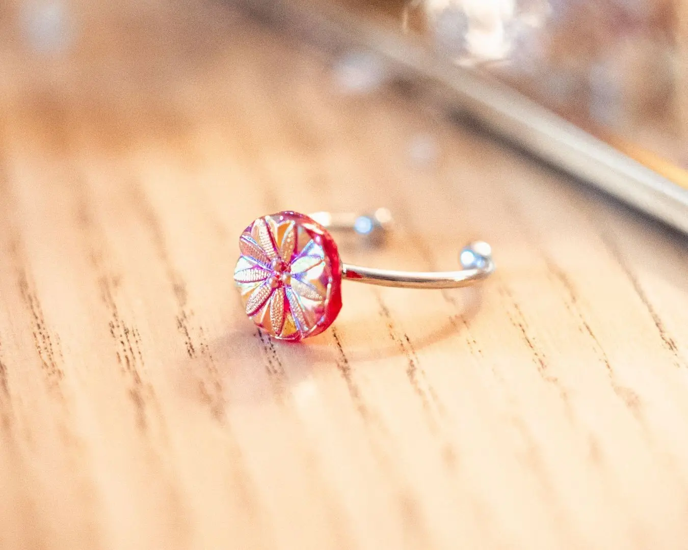 Josette red thin ring