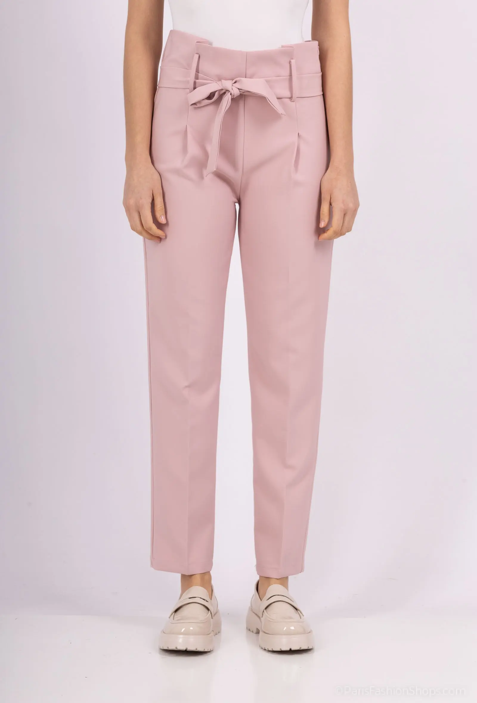 Pantalon tailleur femme A3305PT – taille haute avec ceinture