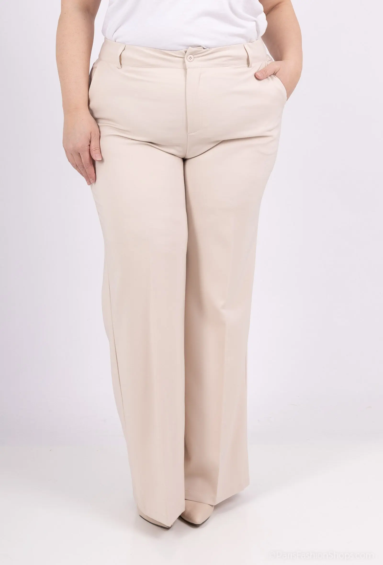 Pantalon tailleur palazzo grande taille A3306GT