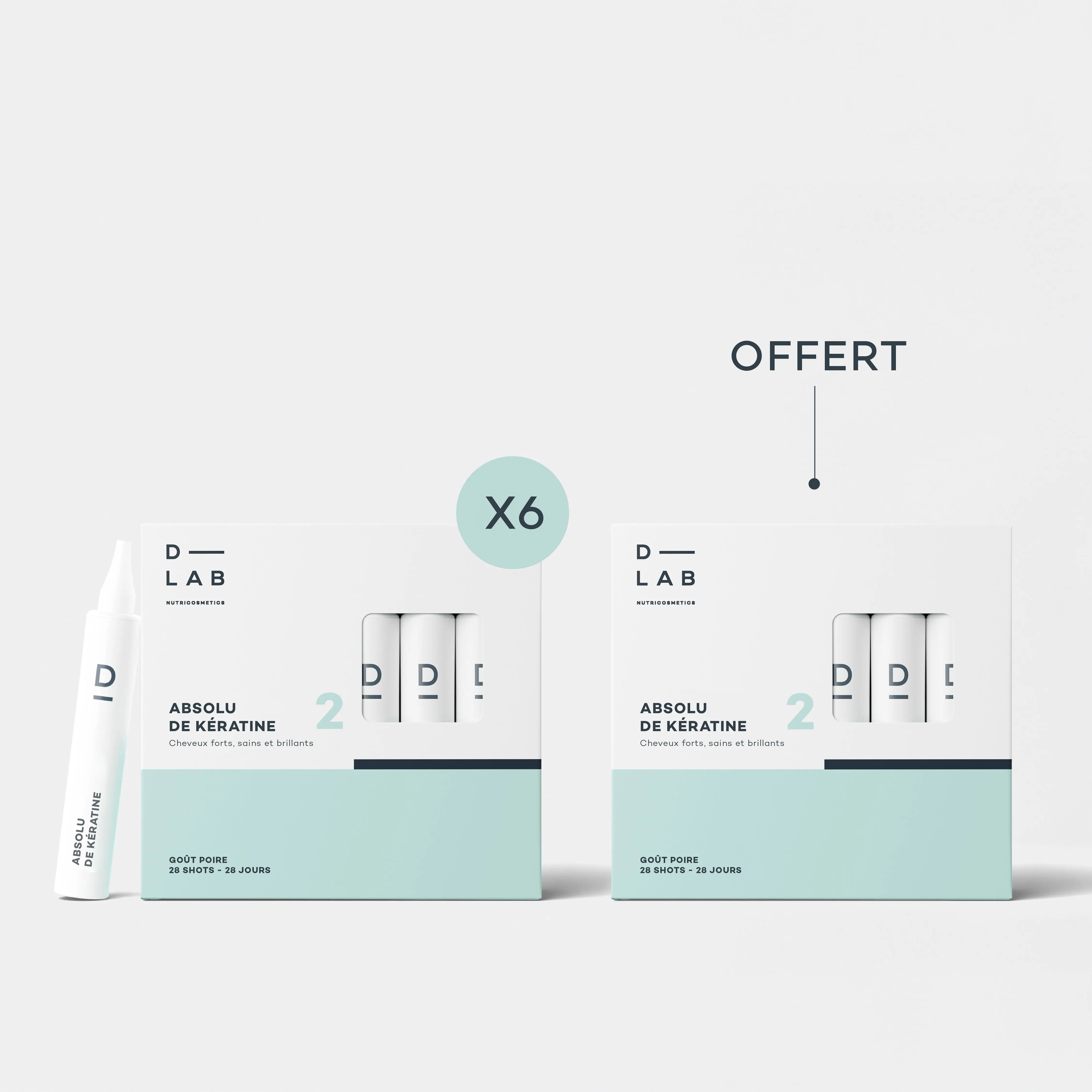 OFFRE ABSOLU DE KERATINE SHOTS 6 BOITES ACHETEES = 1 BOITE DE 28 SHOTS OFFERTE