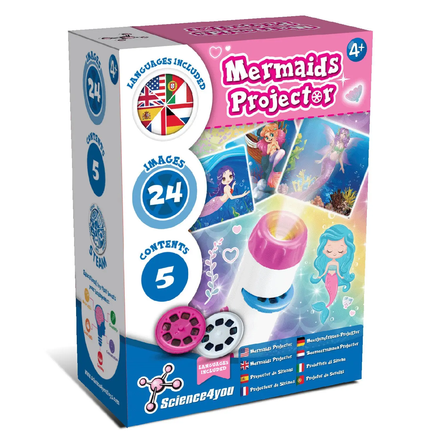 Mermaid Lantern Projector for Kids Ages 4 5 6