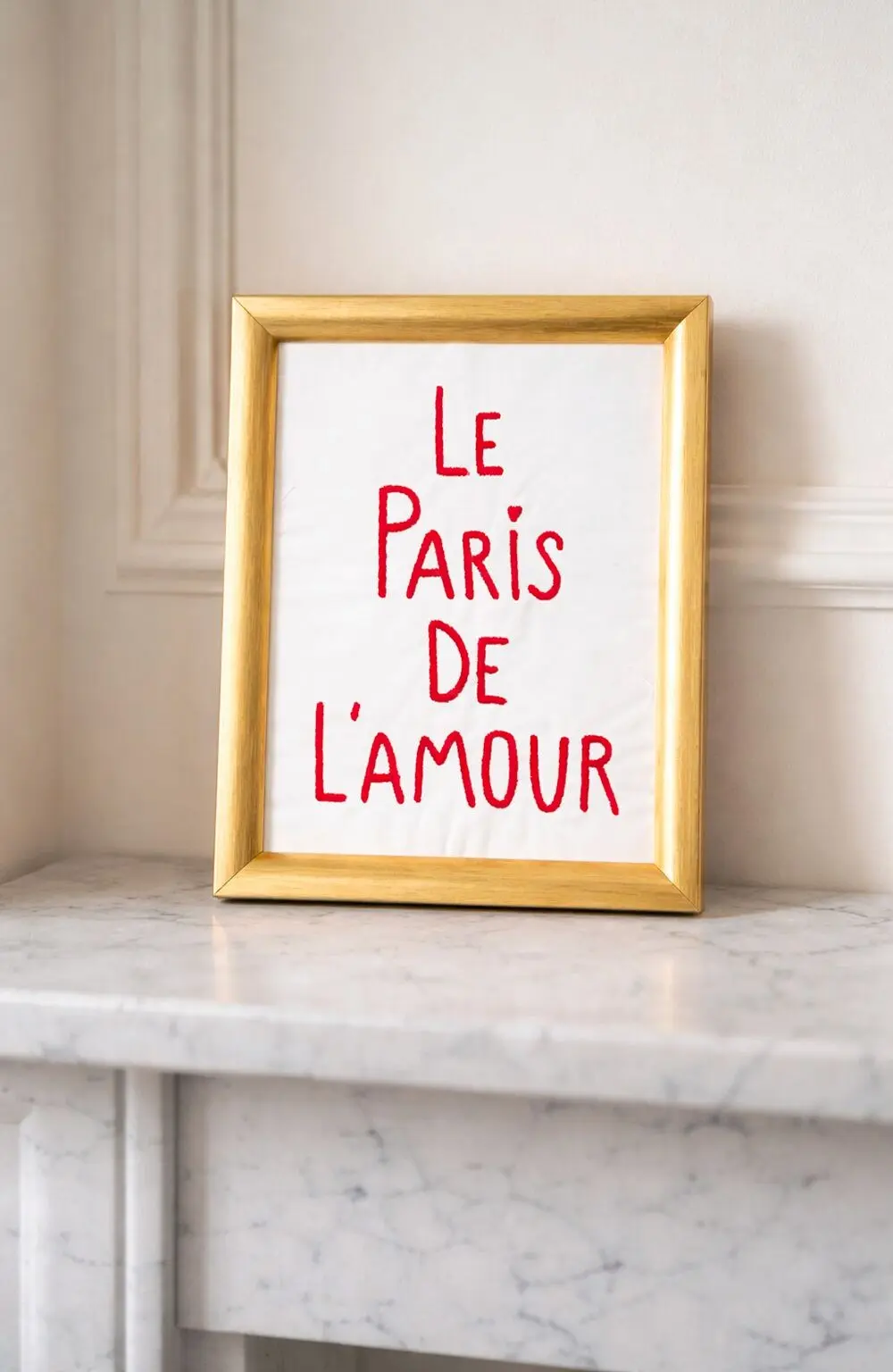 Cadre Paris en coton brodé