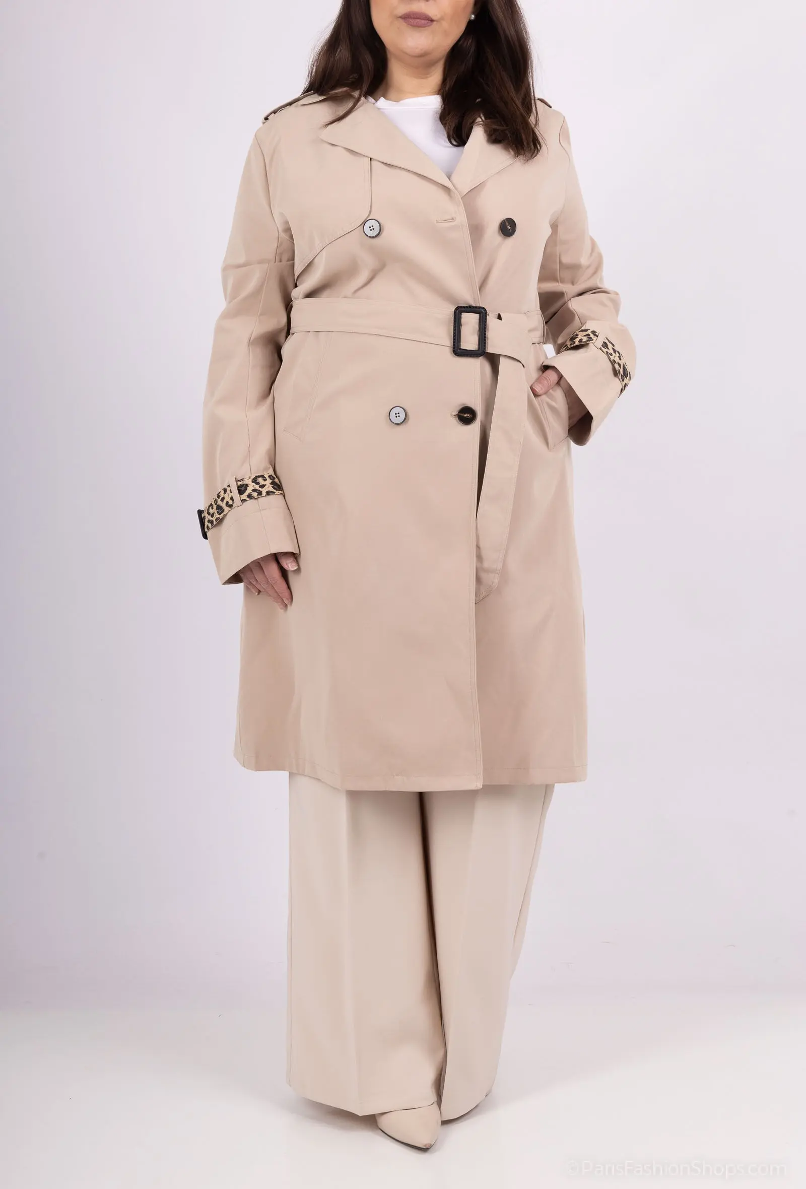 Trench femme grande taille 100% coton A894-2
