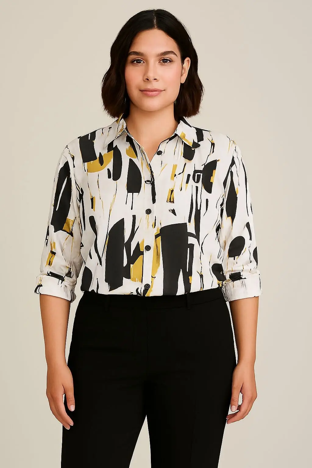 Chemise imprimée artistique – Réf. A931