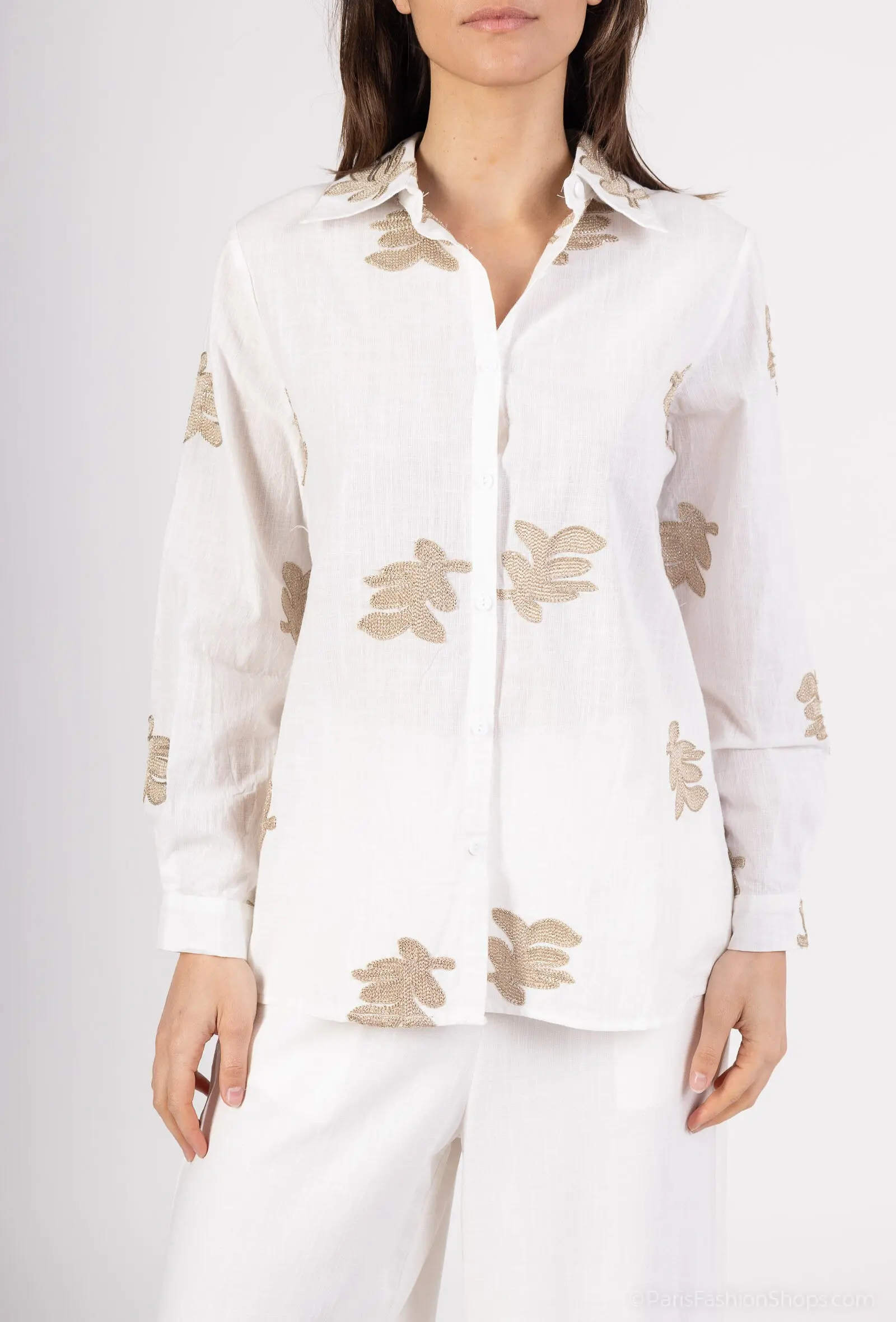Chemise femme longue – Réf. A921 – Élégance naturelle