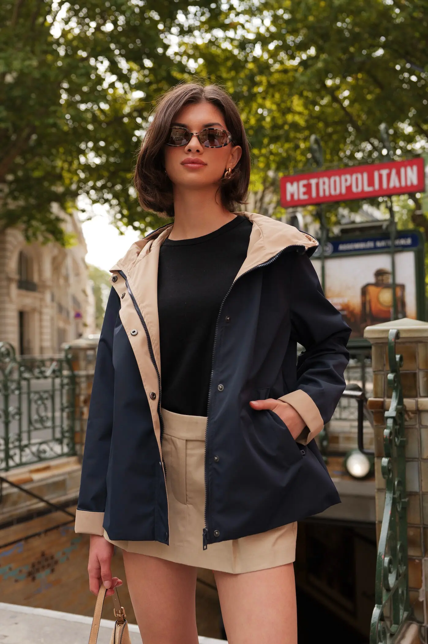 Short reversible parka