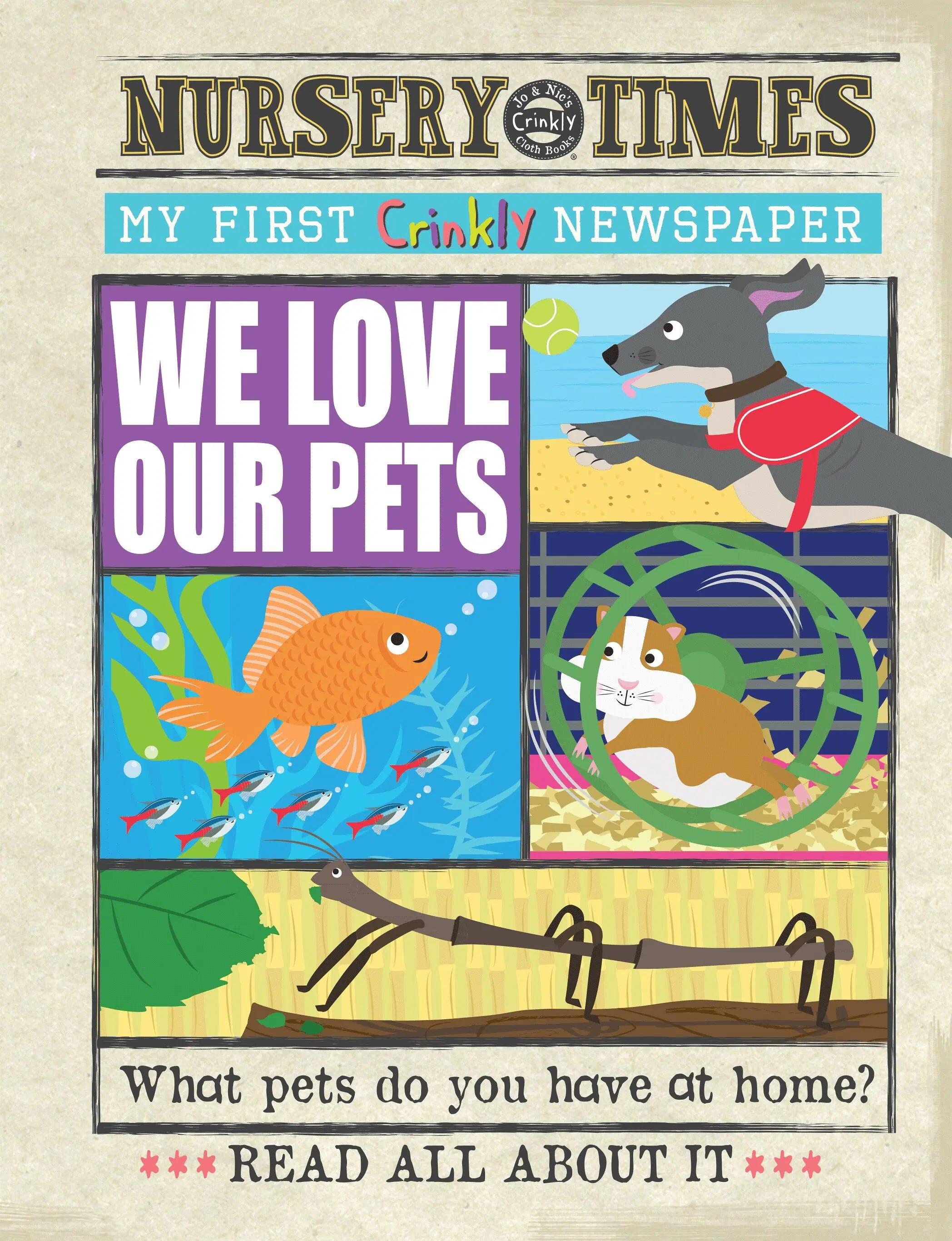 Giornale stropicciato Nursery Times - Amiamo i nostri animali domestici *NOVITÀ!* 