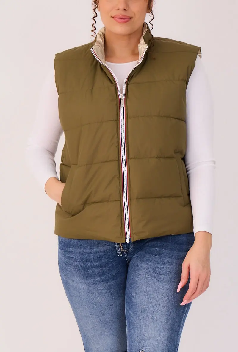 4111L - Large Size Reversible Sleeveless Waterproof Down Jacket