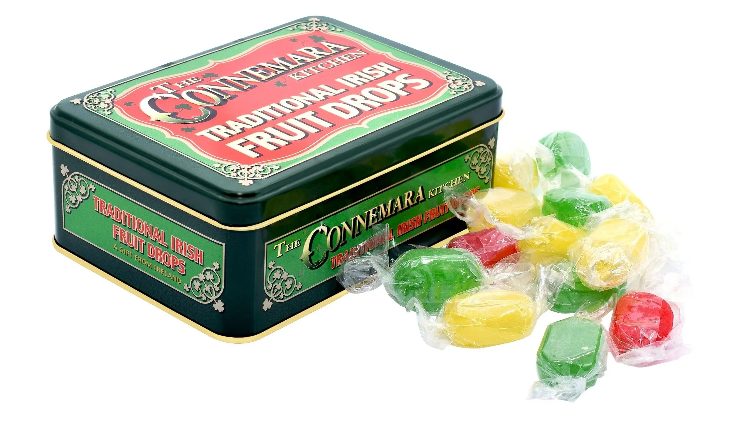 Tin of fruit drop sweets