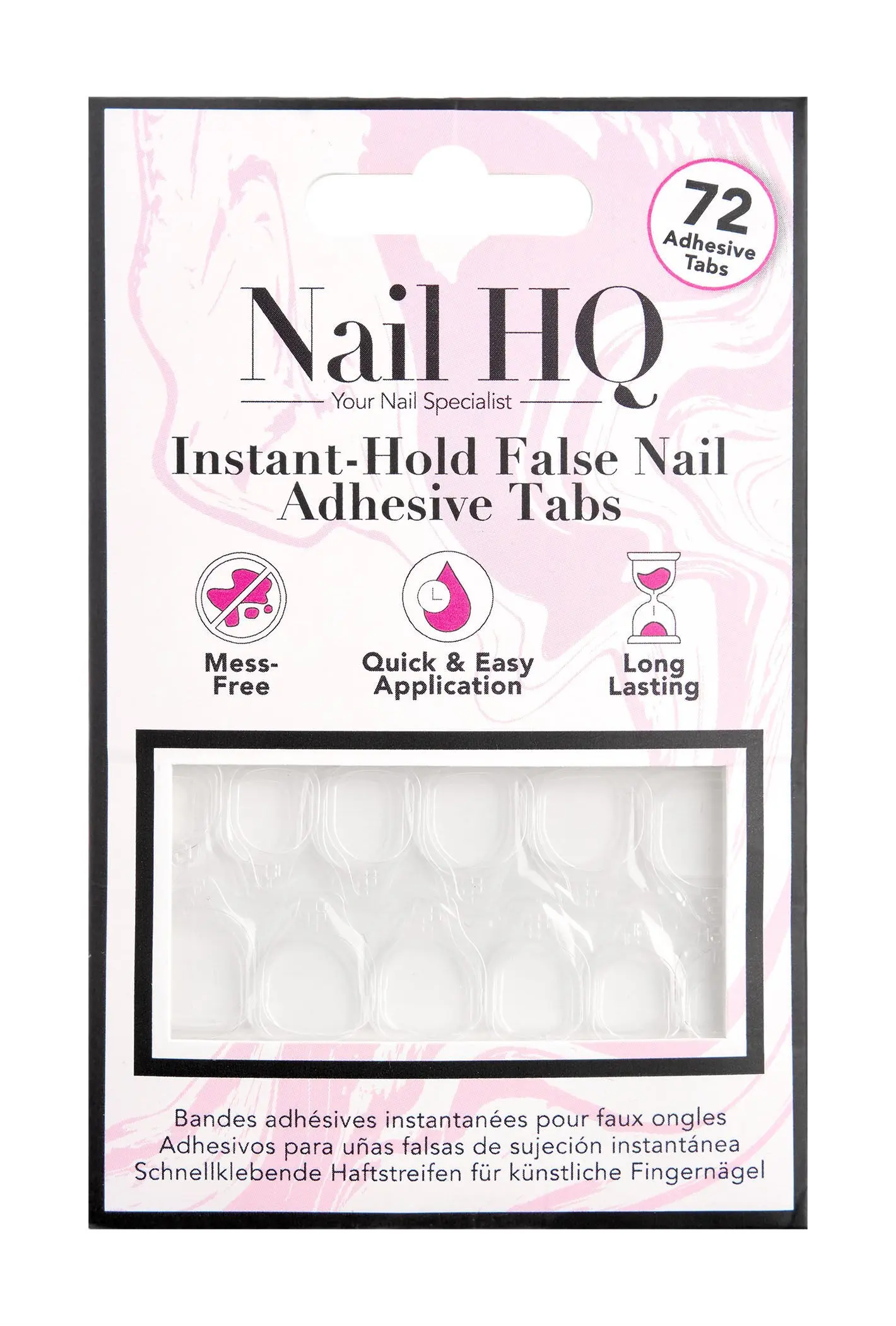 Nail HQ Instant-Hold-Klebestreifen für künstliche Nägel (72 Stück)