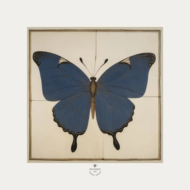 The Blue Butterfly - illustration 18x18 cm