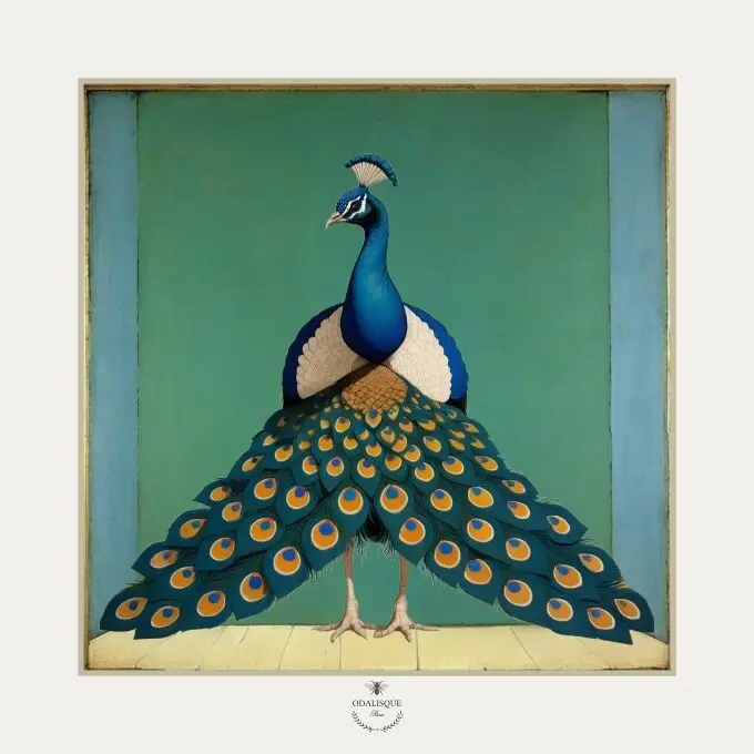 The Peacock - illustration 18x18 cm