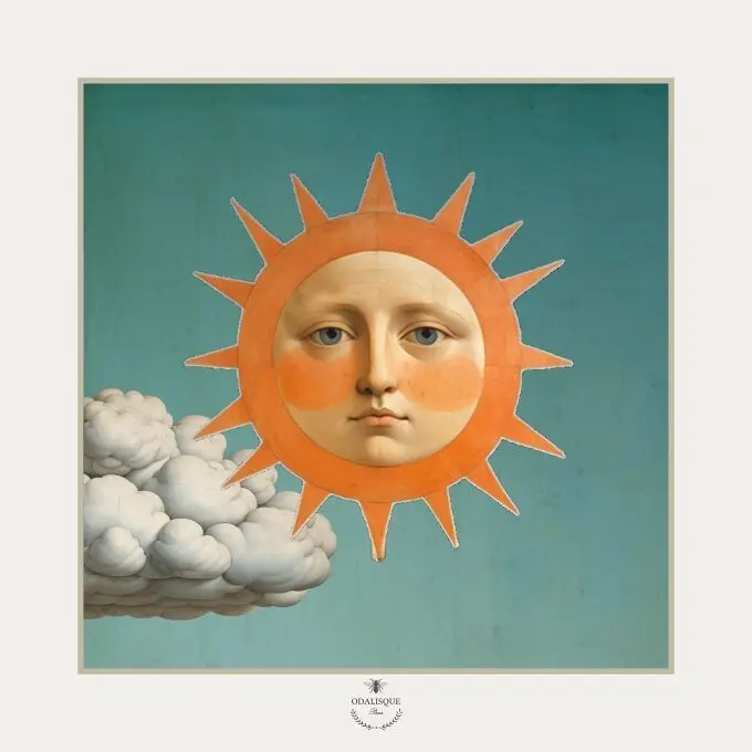 The sun - illustration 18x18 cm