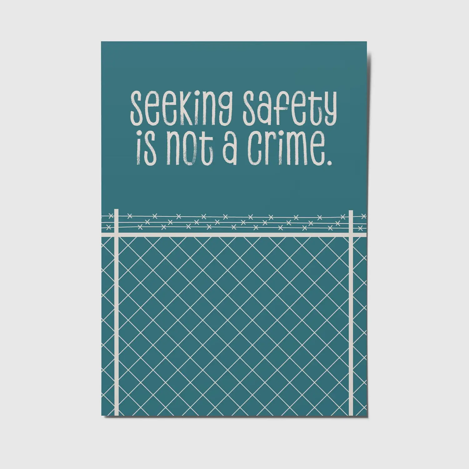 seeking safety - A6 postcard