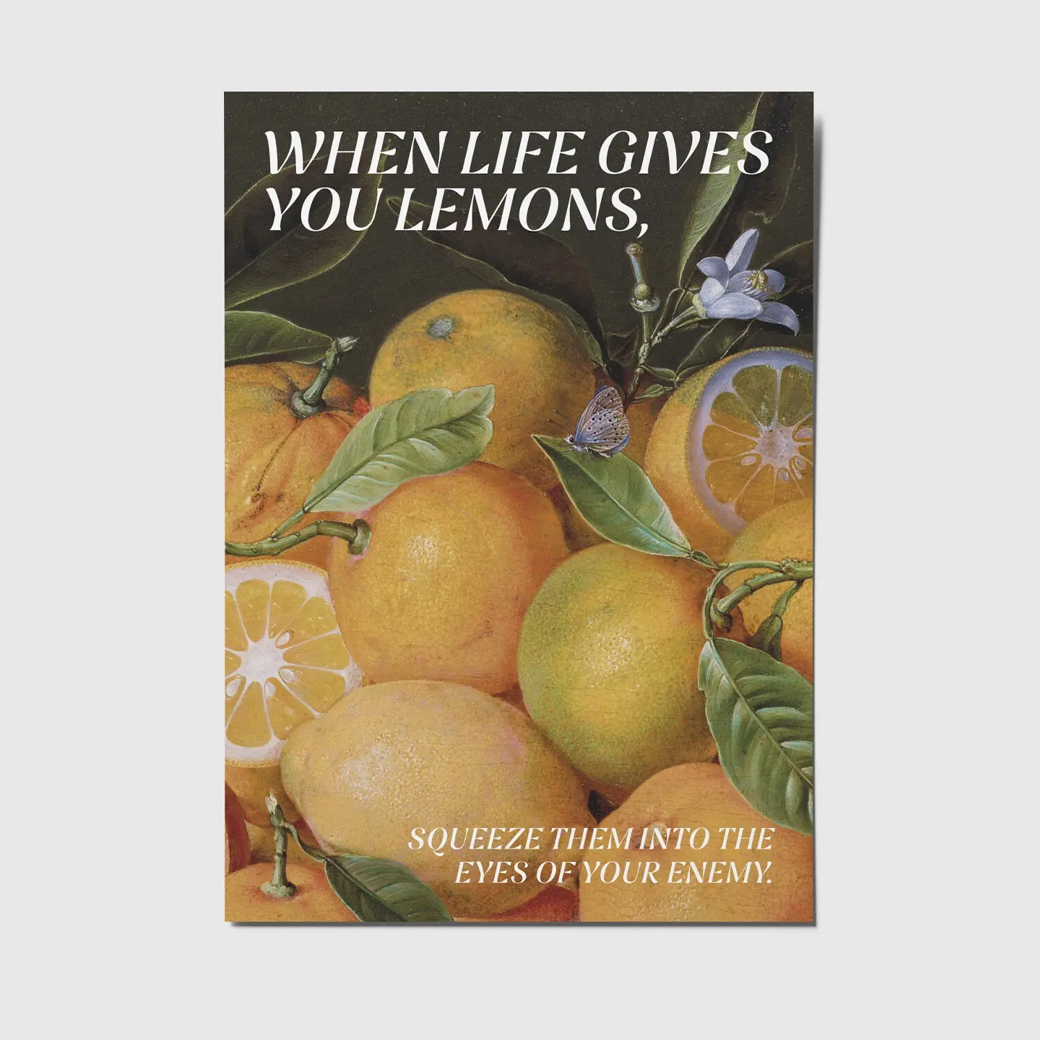 when life gives you lemons - A6 postcard