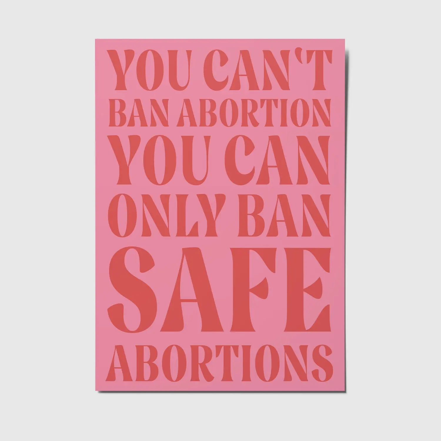 you can't ban abortion - A6 postcard