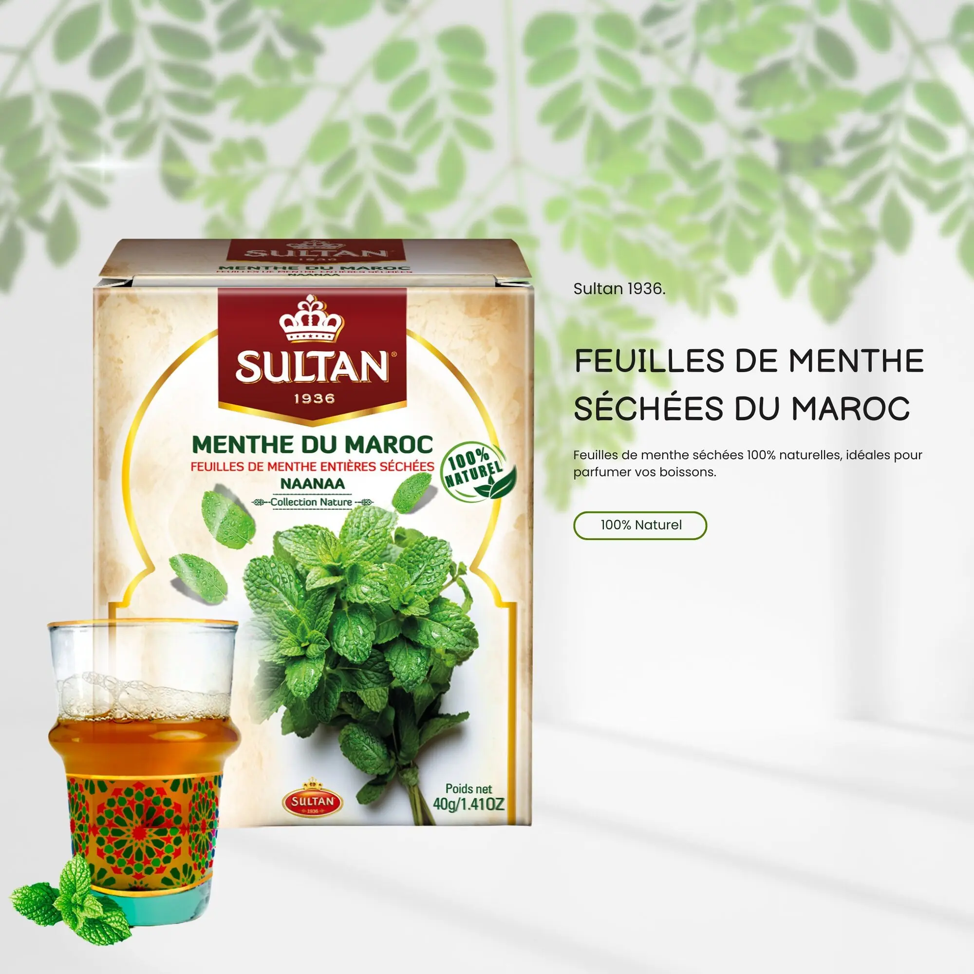 Getrocknete marokkanische Minze Sultan - 40g