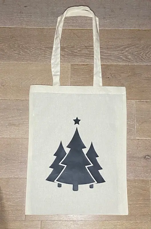 Christmas tree tote bag