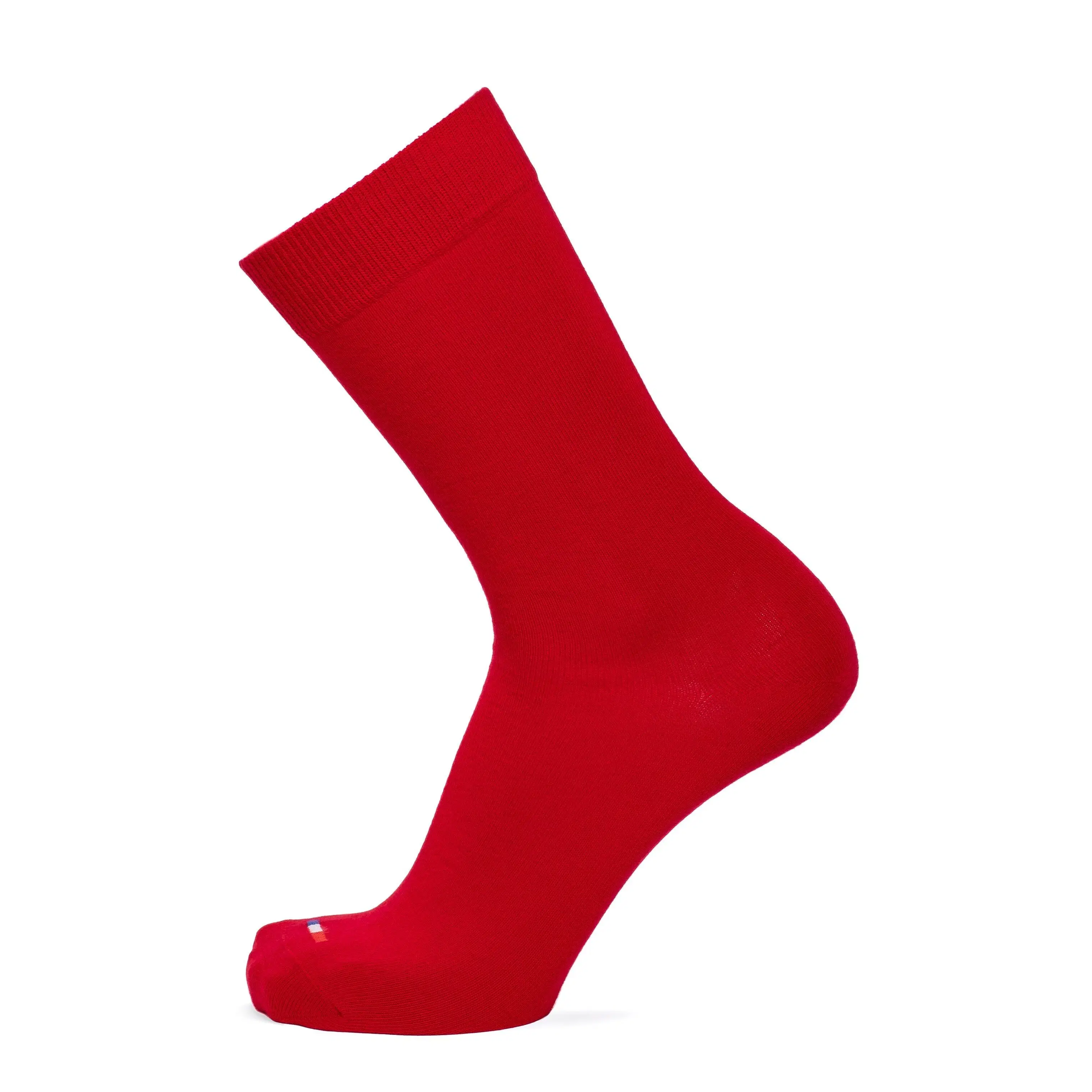 Les unies - chaussettes homme - coton rouge