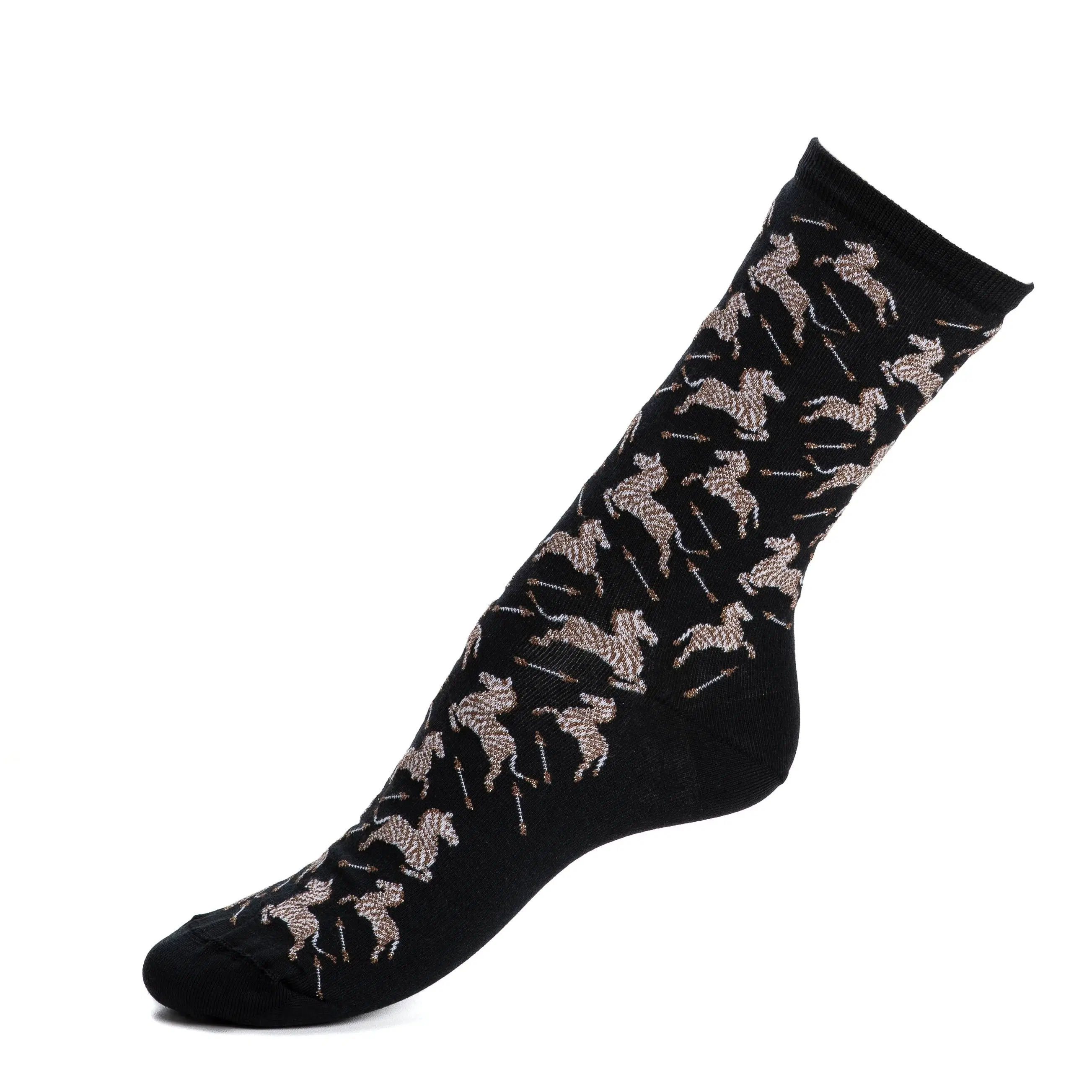 Les zèbres - chaussettes femme - coton noir