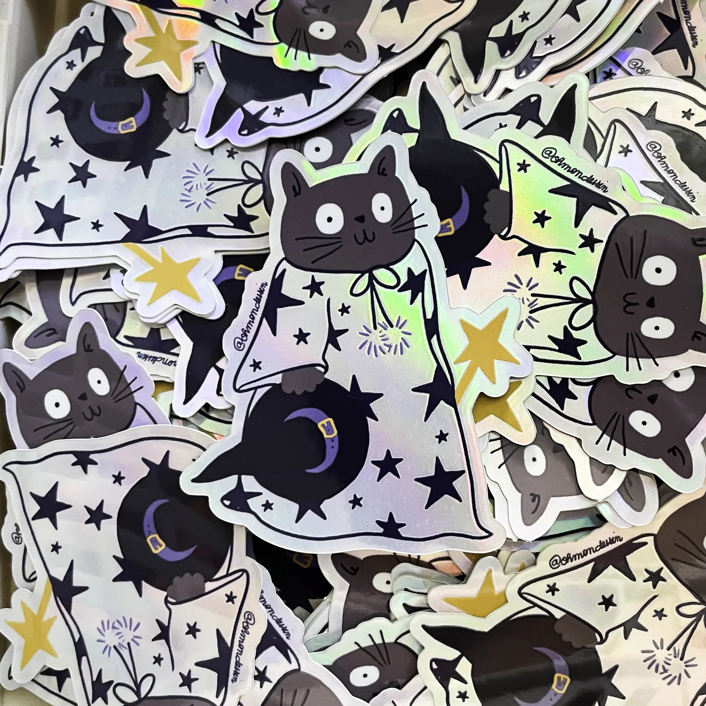 The Witch Cat Holographic Sticker