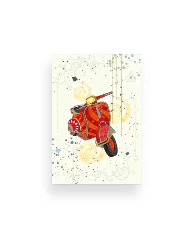 Da VInci greeting card - Vespa