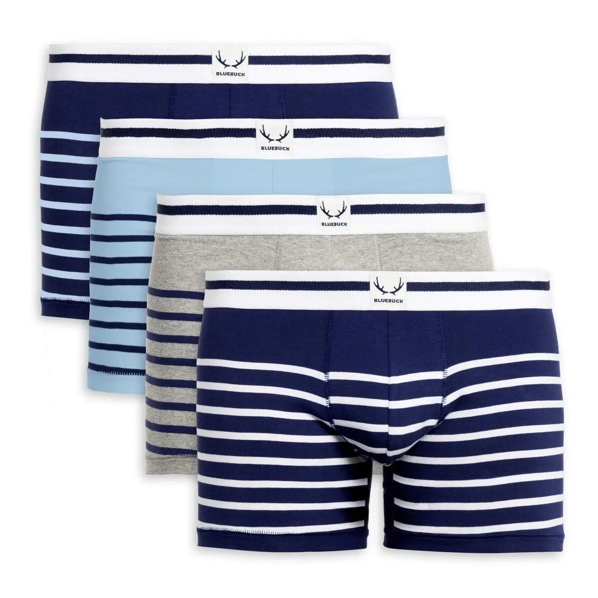 4 boxer lunghi da uomo in cotone biologico