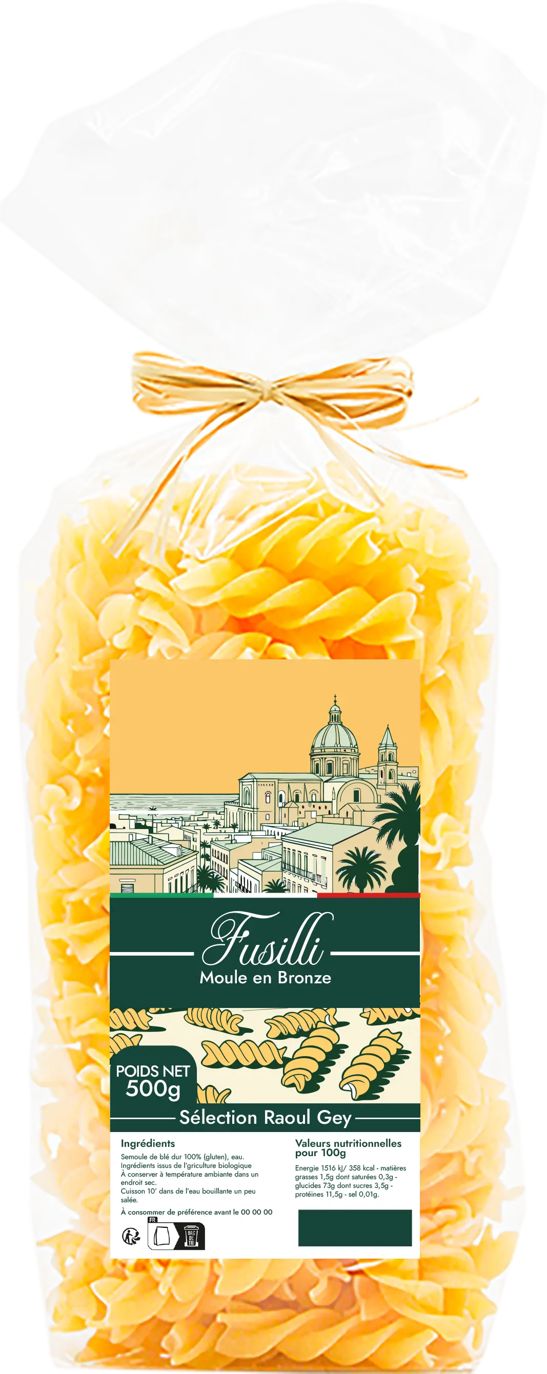 Fusilli Bronze Mold - Raoul Gey - 500g