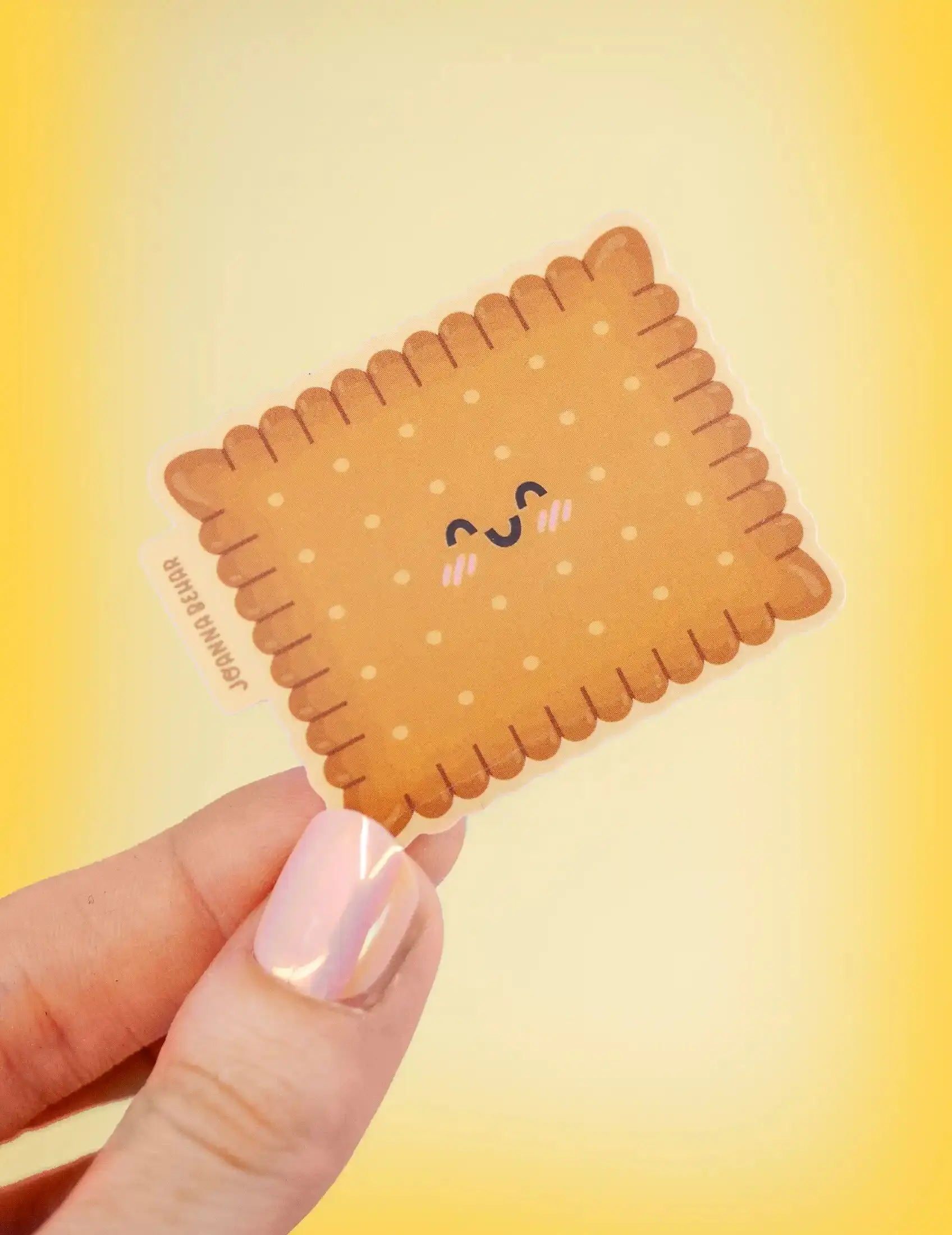 Petit Beurre Vinyl Sticker | Kawaii French Biscuit Sticker, Gourmet Decal for Computer, Notebook or Bottle, Pastry Fan Gift