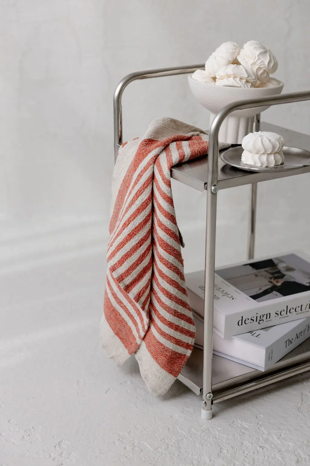Linen Tea Towel (dish towel) / Classic Red Stripes