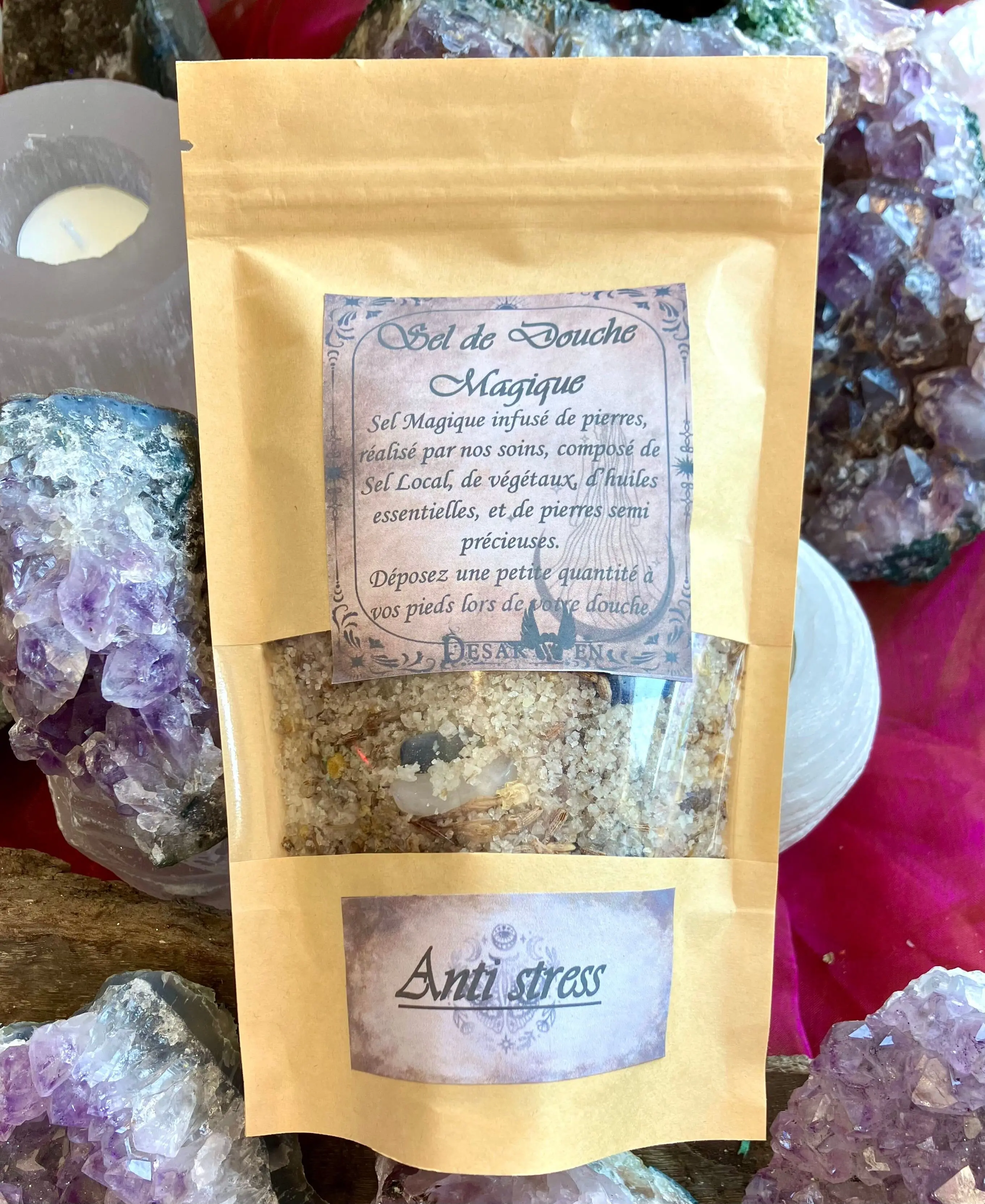 Magisches Salz-Anti-Stress-Duschritual