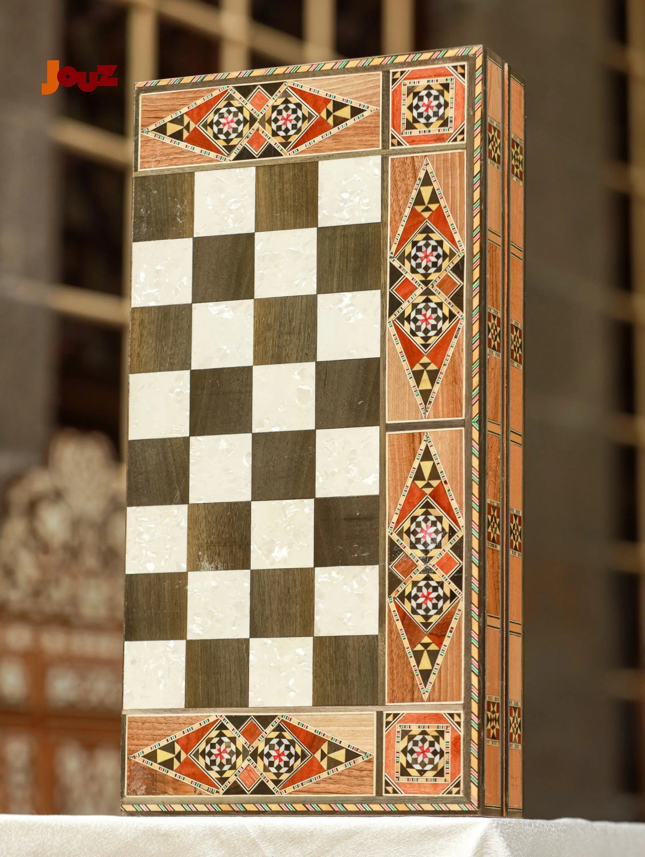 Handcrafted Medium Chess and Backgammon Set - Wooden 2-in-1 Game Board - Perfect for Travel & Home Use